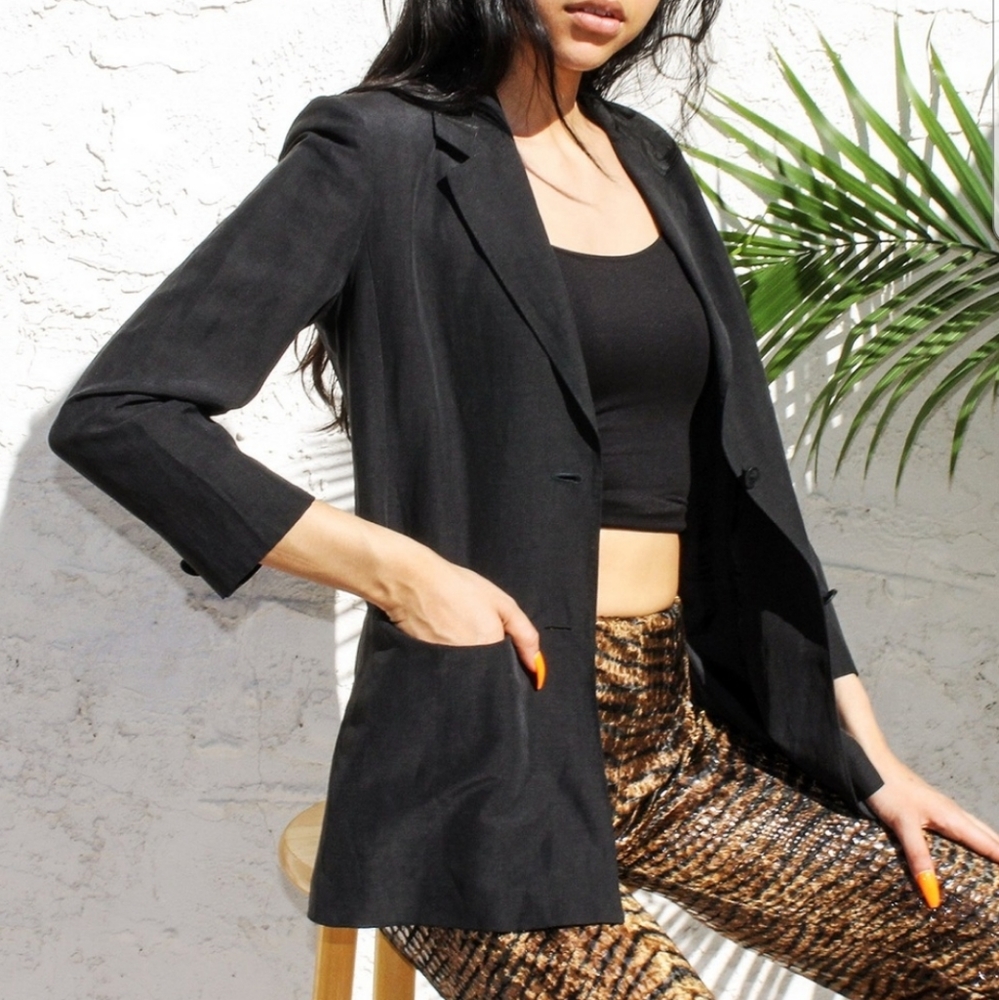 MAX MARA Silk Linen Blazer